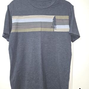 Navy Graphic Tee with Tree Design